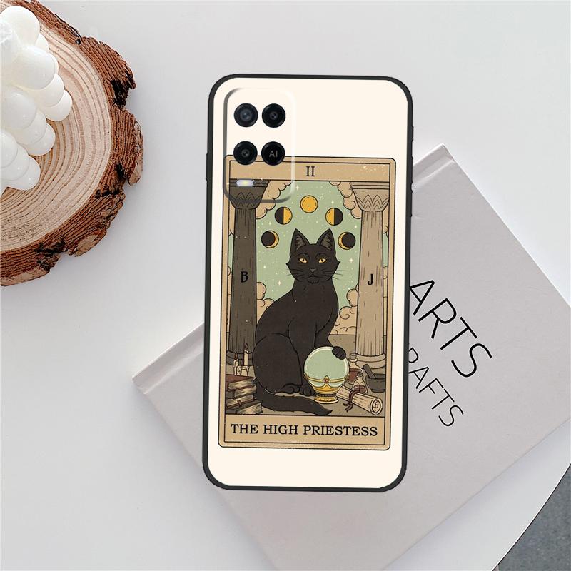 Tarot Card Cute Art Cats Case For Oppo A96 A58 A18 A38 A78 A98 A17 A77 A80 A40 A60 A16 A76 A74 A94 A54 A15 A57S Cover