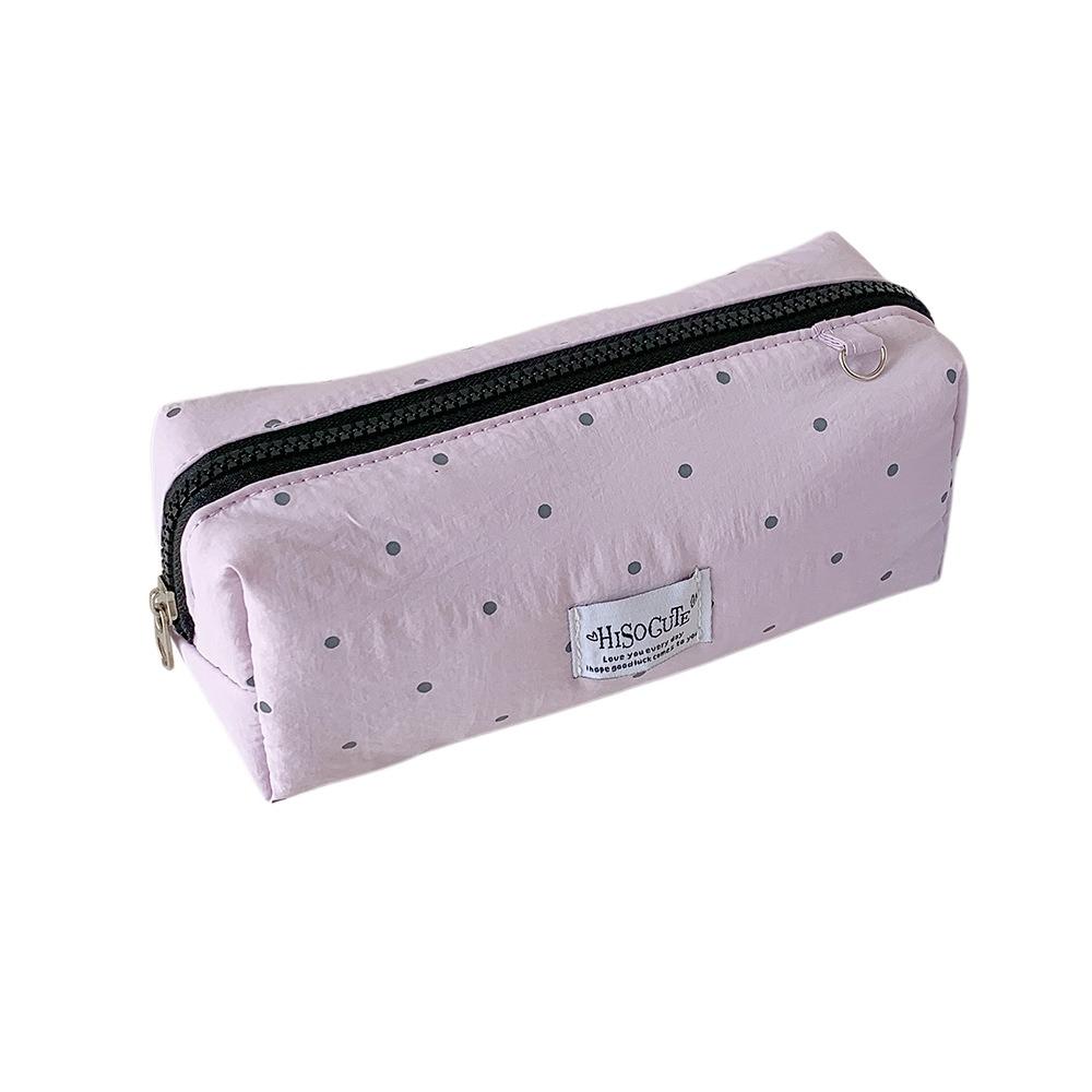 Large Capacity Y2k Dots Pencil Case Desktop Storage Cloth Stationery Bag  Office