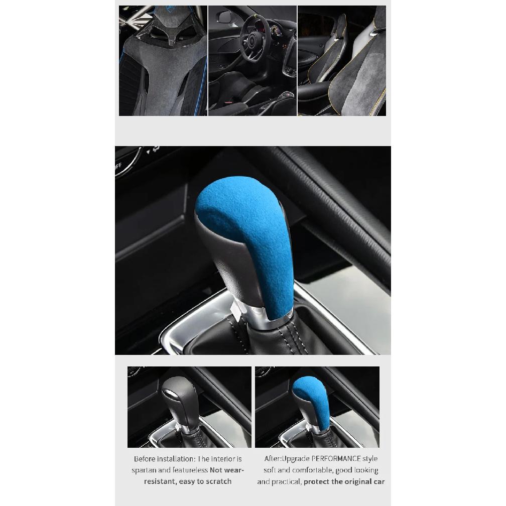 For MAZDA Atenza Axela CX4 CX5 2014-2020 CX3 CX8 2019-2024 Made of Alcantara Car Gear Shift Knob Cover Trim Interior Accessories