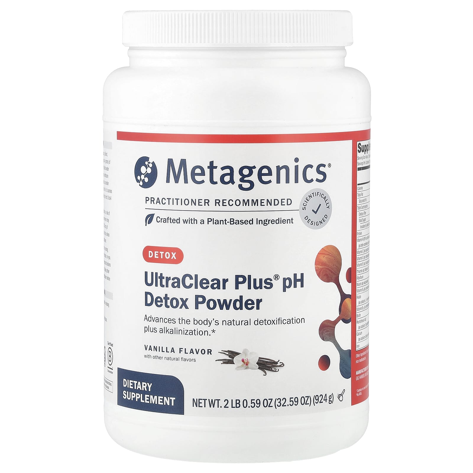 

Ultraclear Plus® Ph Detox Powder, Vanilla Flavor, 924G (2Lb 0.59Oz)