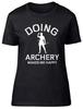 Doing Archery Makes Me Happy Womens Ladies Fitted T-Shirt