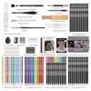HIFORNY Professional Drawing & Sketching Set: Includes Graphite, Charcoal, Color, Watercolor, and Metallic Pencils, Blending Tool, Sketchbook, Colorin