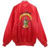 AUBURN 90s Made In USA Old Back Print Coach Jacket L Red Blouson Men's Used