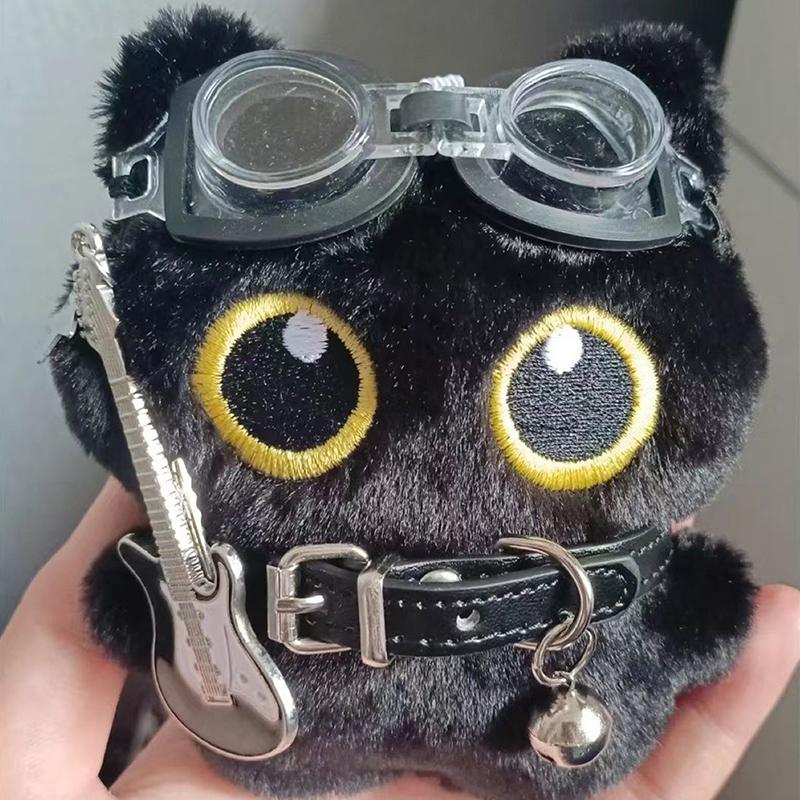 Creative Plush Little Black Cat Pendant Cute Fashion Cat Keychain Exquisite Backpack Decoration Accessories