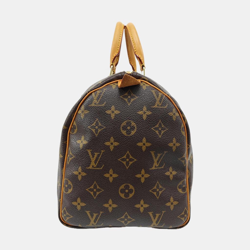 [Použité] Speedy 30 Elegantní Kompaktní Módní Dojíždějící Klasický Monogram Potahovaný Plátno S Koženým Lemem Polštářová Taška - Dobrý #1AWJA1L