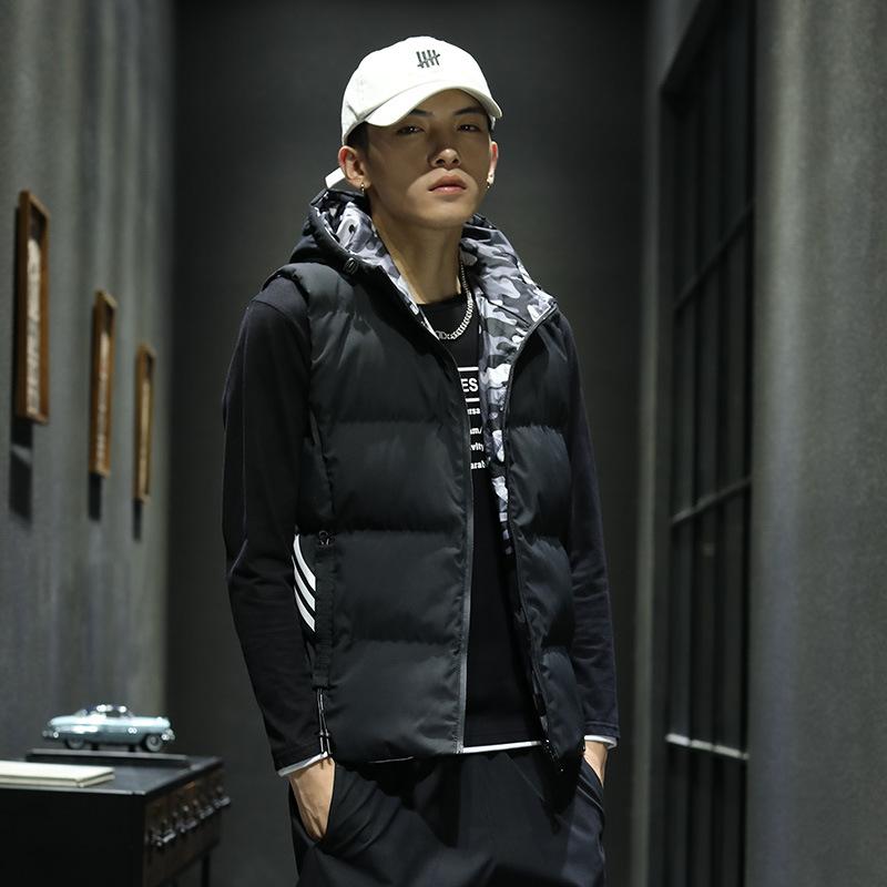 Autumn And Winter Down Cotton Korean Waistcoat Men's Loose And Thickened Men's Vest