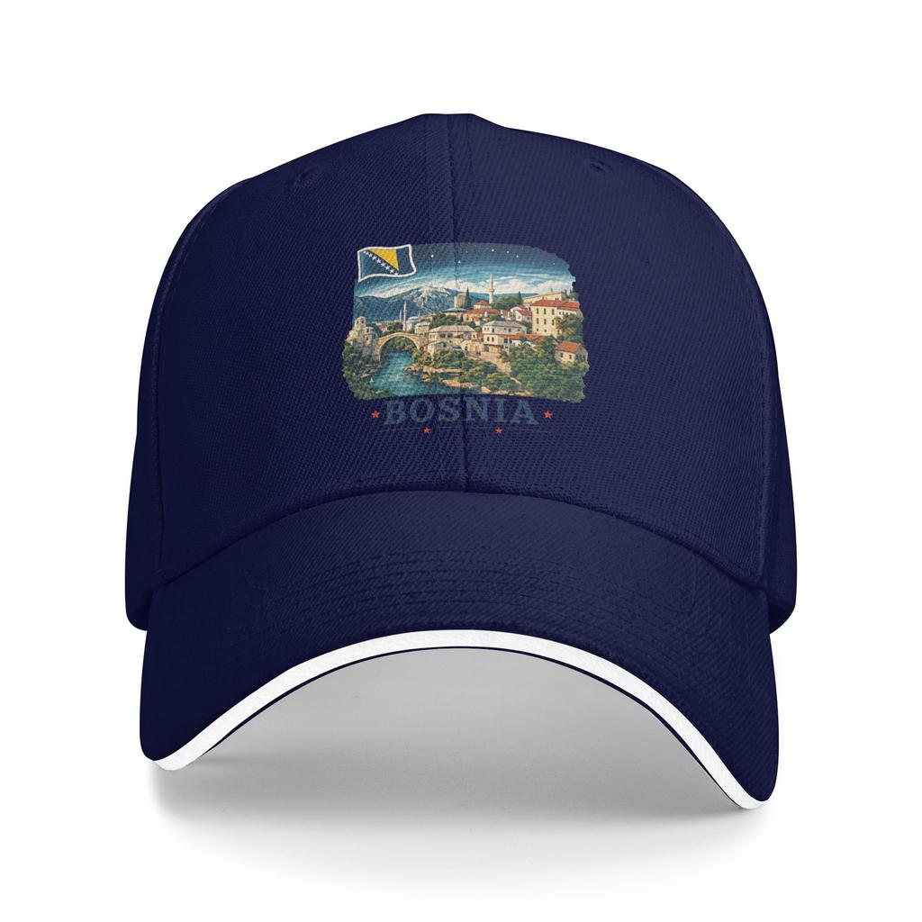 Bosnia Flag Symbol Sun Baseball Cap Summer FeUnisex Unisex Custom Logo Hip Hop Hats Hot Sale Casual Outdoor Gym Baseball Caps
