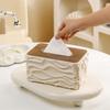 Artistic Ripples Effects Tissue Dispenser With Combination Of Wood And Plastic Materials Tissue Holder For Daily Use
