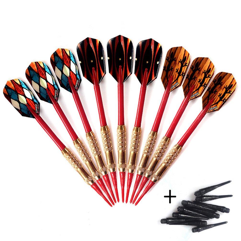 CUESOUL Practice Brass Barrel Soft Tip Darts 9 Pieces