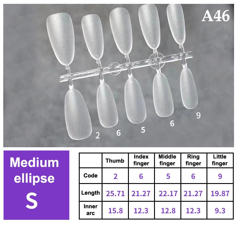 100Pcs/Box False Nails Transparent Press On Nails Coverage False Nails Tips Short Shaped Water Drop Full Sticker For Nails