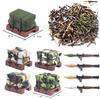 MOC airdrop box spray painted bazooka two-color olive green bronze weapon equipment small particle construction block accessories