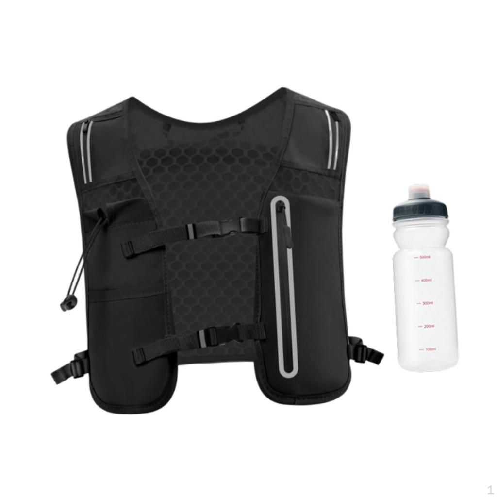 Väst Vandringsryggsäck Vattenflaskhållare Cykelväska för Jogging Tävling