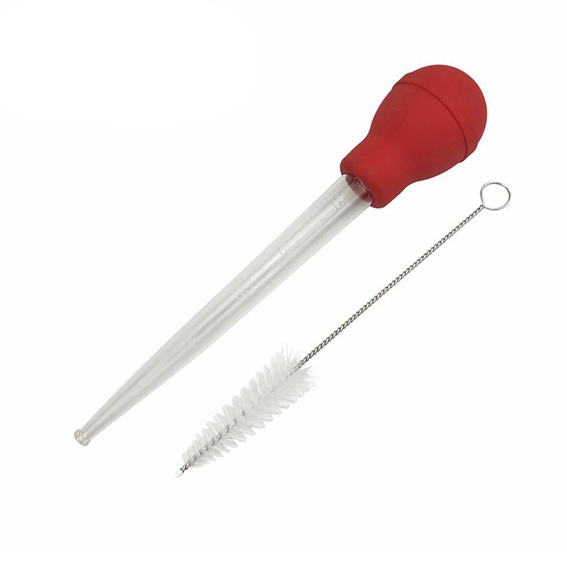 Meat Flavor Injector Syringe Kit, Marinade Injector for Turkey Chicken BBQ with Cleaning Brush, Seasoning Needle Pump Tool Juicy