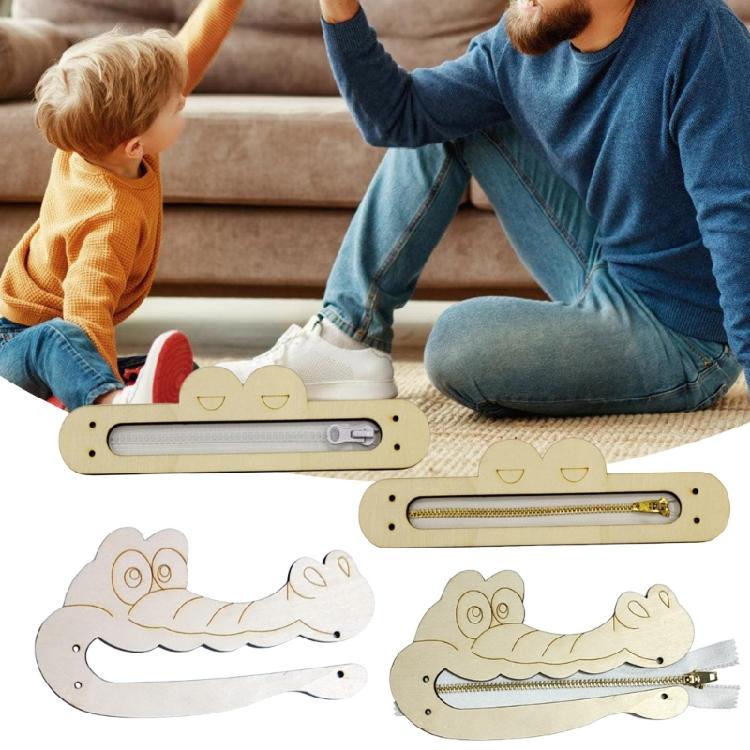 Wood Sensory Boards for Kids Early Learning and Skill Development Zip Children Brain Game Motor Skills