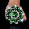 Fashion Exaggerated Super Flash Rhinestone Big Ring Catwalk Runway Modeling Photo Adjustable Ring Stylish Ornament Ring