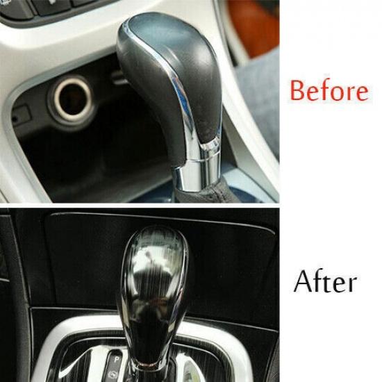 For Buick Regal 2009-16 Car Console Gear Shift Knob Frame Decor Black Steel 1PCS