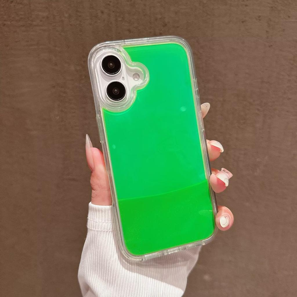 Apple 17 mobile phone case for 17PROMAX luminous mobile phone case Quicksand liquid foreign trade explosion 16PRO gradual change