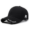 Embroidery M Letter Baseball Hat Outdoor Adjustable Sun Breathable Protection
