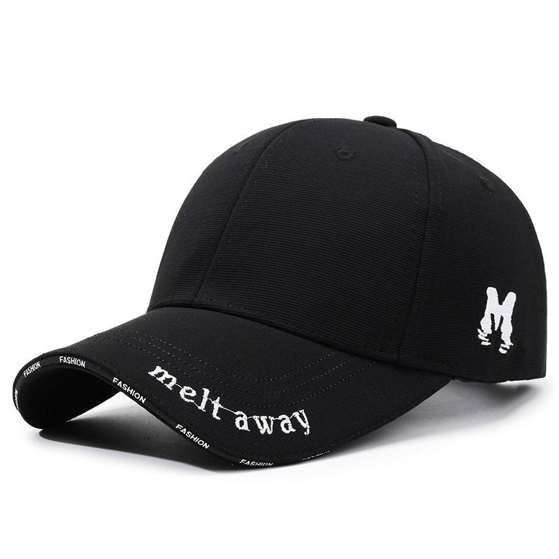 Embroidery M Letter Baseball Hat Outdoor Adjustable Sun Breathable Protection