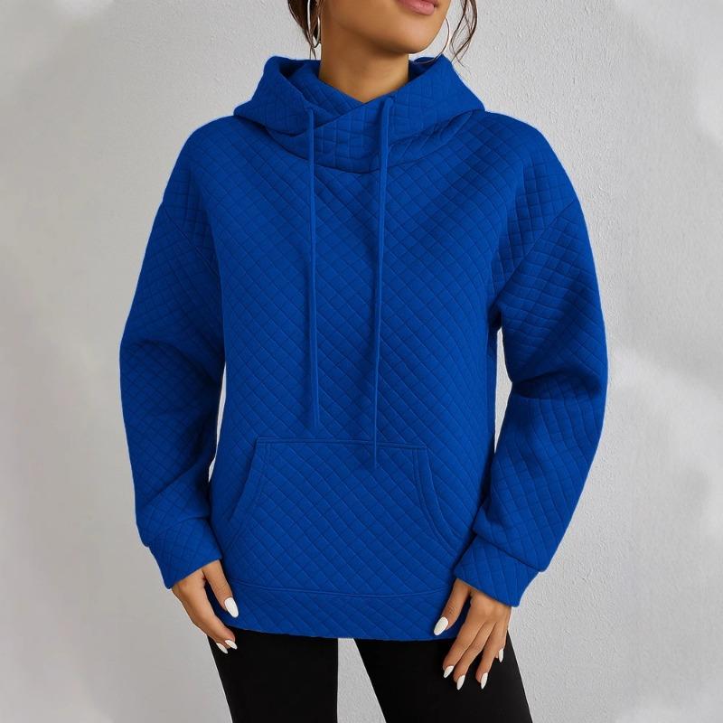 2025 Herbst und Winter Neue Mode Damen Lässiger Kapuzenpullover Langarm Einfarbiges Sweatshirt