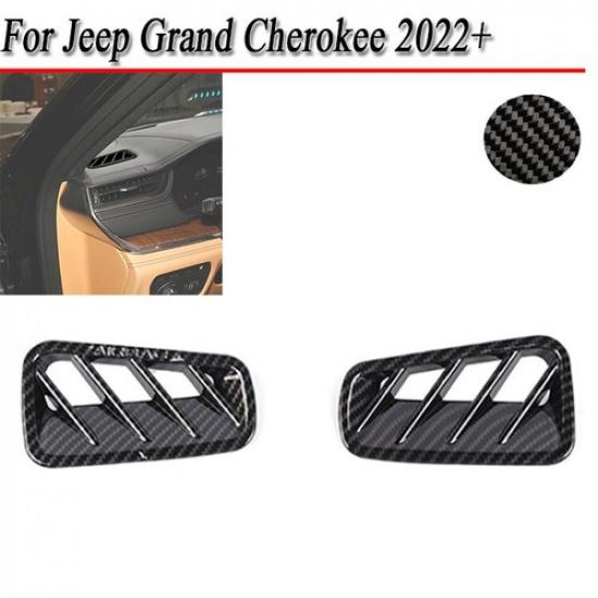 Console Air Vent Side Outlet Cover Trim For Jeep Grand Cherokee 22+ Carbon Fiber
