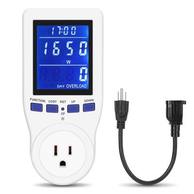 Xuuyuu Watt Checker, Power Display, LCD Power Meter, Electricity Bill Measurement, Overload Warning, Voltage/Frequency/Time Range Display, Watt Monito