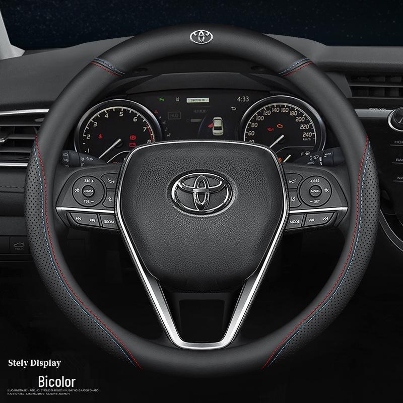 Originální kožený potah volantu pro Toyota Camry/Corolla/Highlander/Reiz/Levin/Vios - Ultratenký design