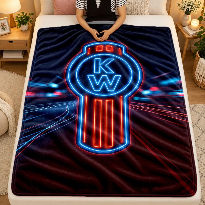 Flannel BlanketKenworth Warm Soft Throw Blanket for Indoor Sofa Bed Living Room Use