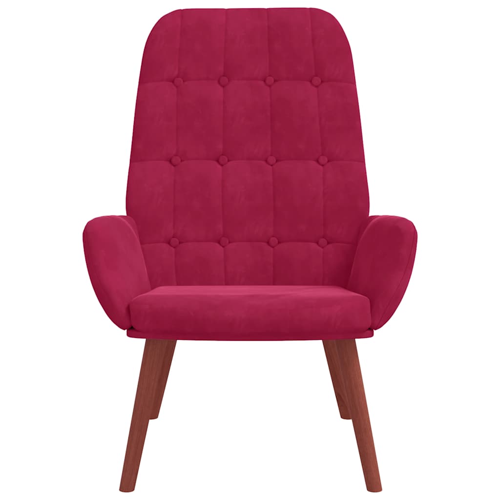 Recliner Chair Wine Red Velvet