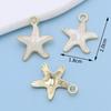 10Pcs Silver Plated Enamel Starfish Charms Pendant For Jewelry Making Earrings Bracelet Necklace Accessories Diy Craft 20X18Mm