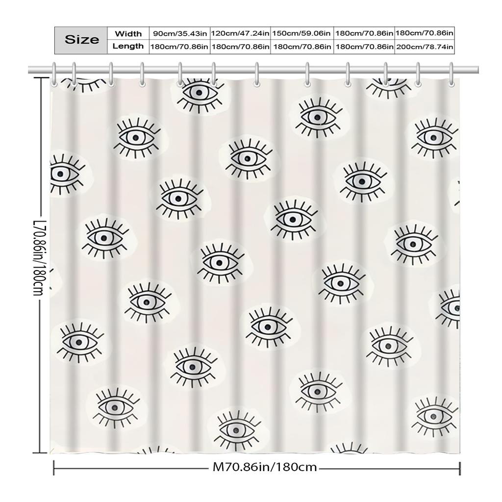 1pc eye shower curtain, bathroom decoration pattern