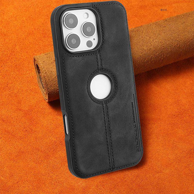 

Подходит для чехлов для телефонов Apple 16promax, 14iPhone15 с полной защитой, противоударные деловые кожаные чехлы 13/12 iPhone 16 Pro max 6.9 inch