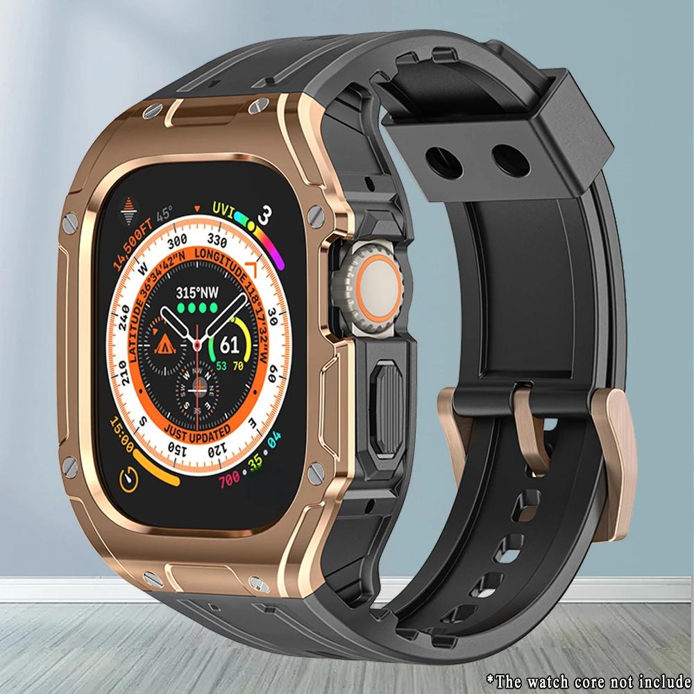 Case+Strap for Apple Watch Band Ultra 3 49mm Modification Kit TPU Case Sport  Rubber Strap for Iwatch Series Ultra 49mm Bracelet