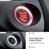 Real Carbon Fiber Engine Start Stop Button Circle Cover Sticker For For Honda Civic 10th Gen 2016-2025 Car Interior Accessories
