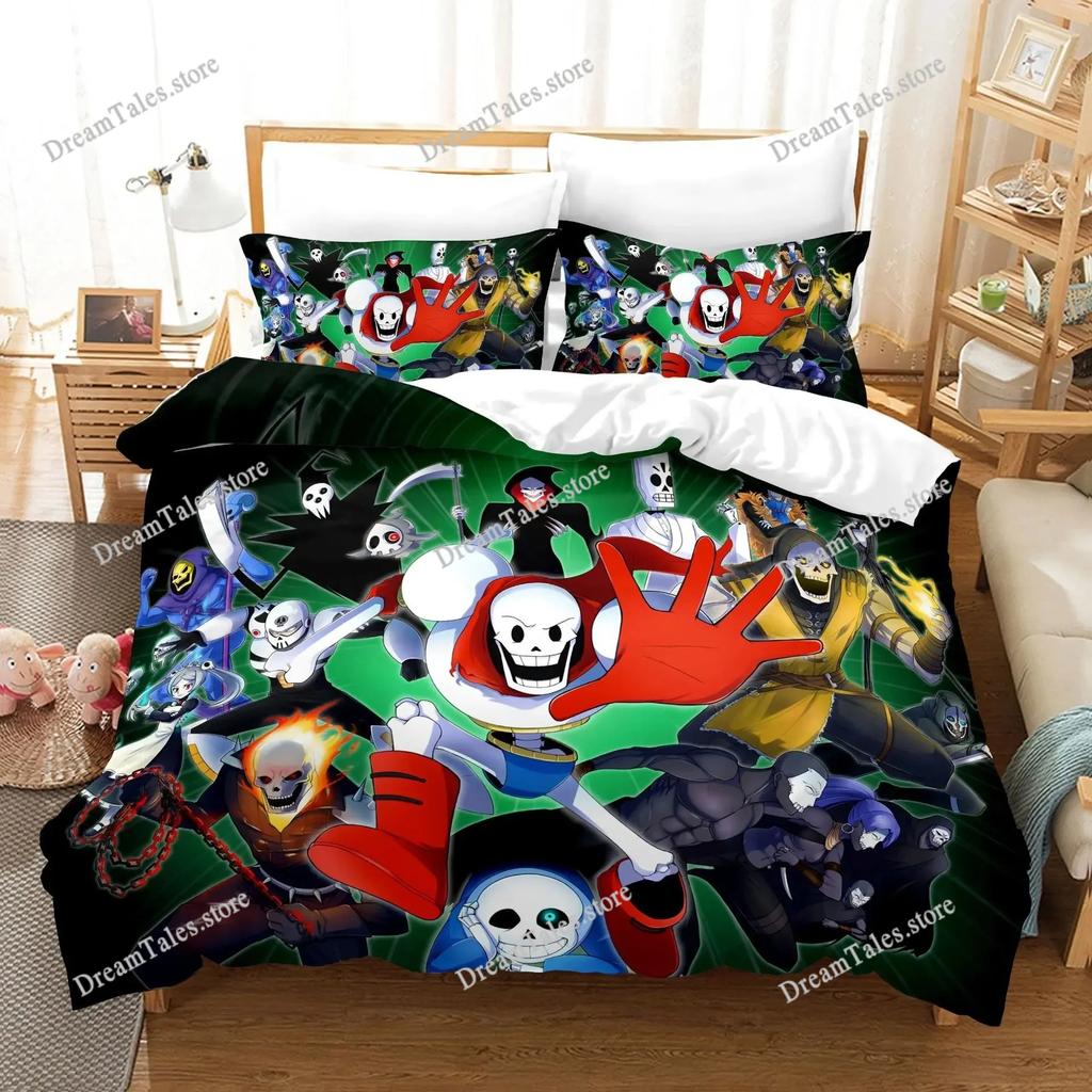 Games UNDERTALE Bedding Set Game Characters Print Duvet Cover Pillowcase Teenagers and Children Quilt Cover Various Sizes