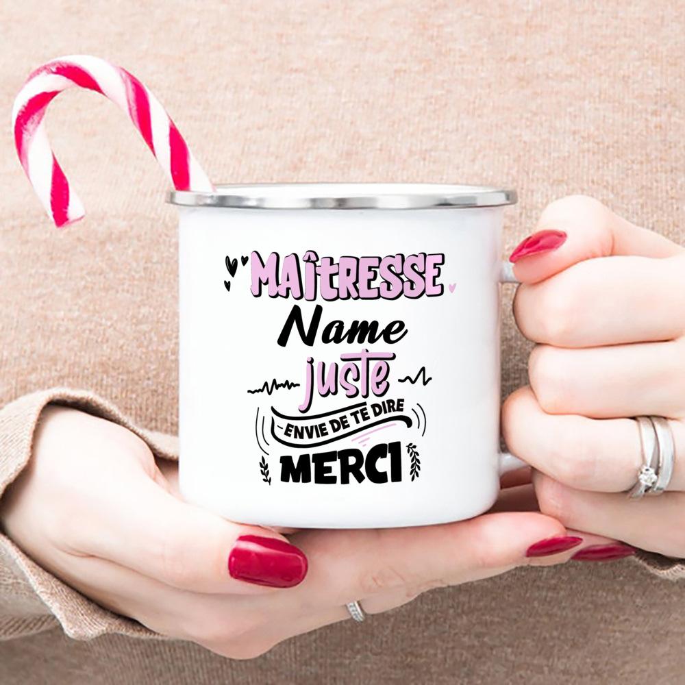 THANK YOU MISTRESS Custom Enamel Mugs School Year End Gift Surprise Gifts for Teachers Coffee Cups Drink Water Milk Cup