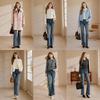 Xiangying Women's Retro Washed Flared Jeans