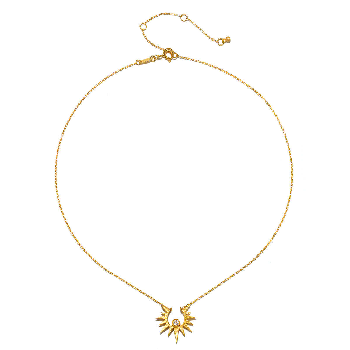 

Personality Necklace Sun Moon Zircon Pendant Fashion Necklace Electroplating 18K Gold Color Retention