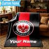 Custom Name Frankfurt Football Blanket Flannel Blanket for Camping, Hiking, Garden Parties, Picnic Essentials,gift for family and friend