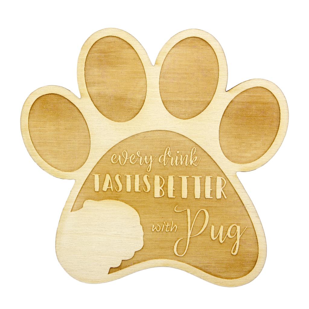 Pug - Porta-copos, porta-copos gravado com cachorro, presente para amante de cães da marca Art-Dog