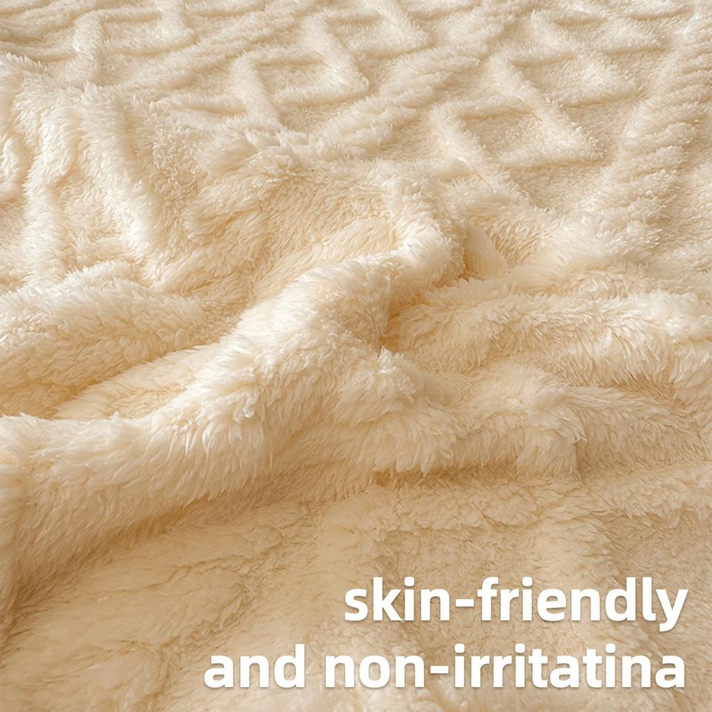 Fleece Throw Blanket Soft Warm Fluffy Sofa Bed Blanket Light Cozy Microfiber Office Nap Blanket