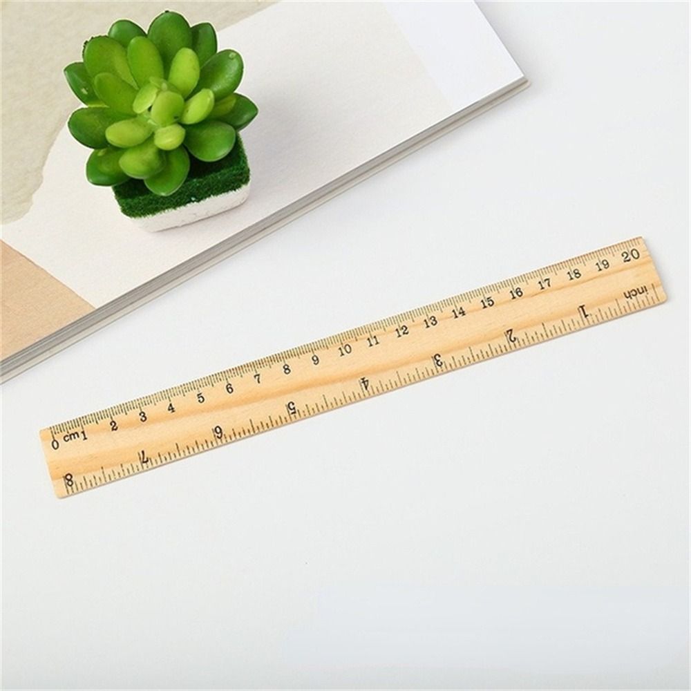 Tool Teacher 15/20/30cm Children Stationery Wooden Rulers Straight Rulers Drawing Rulers Rulers