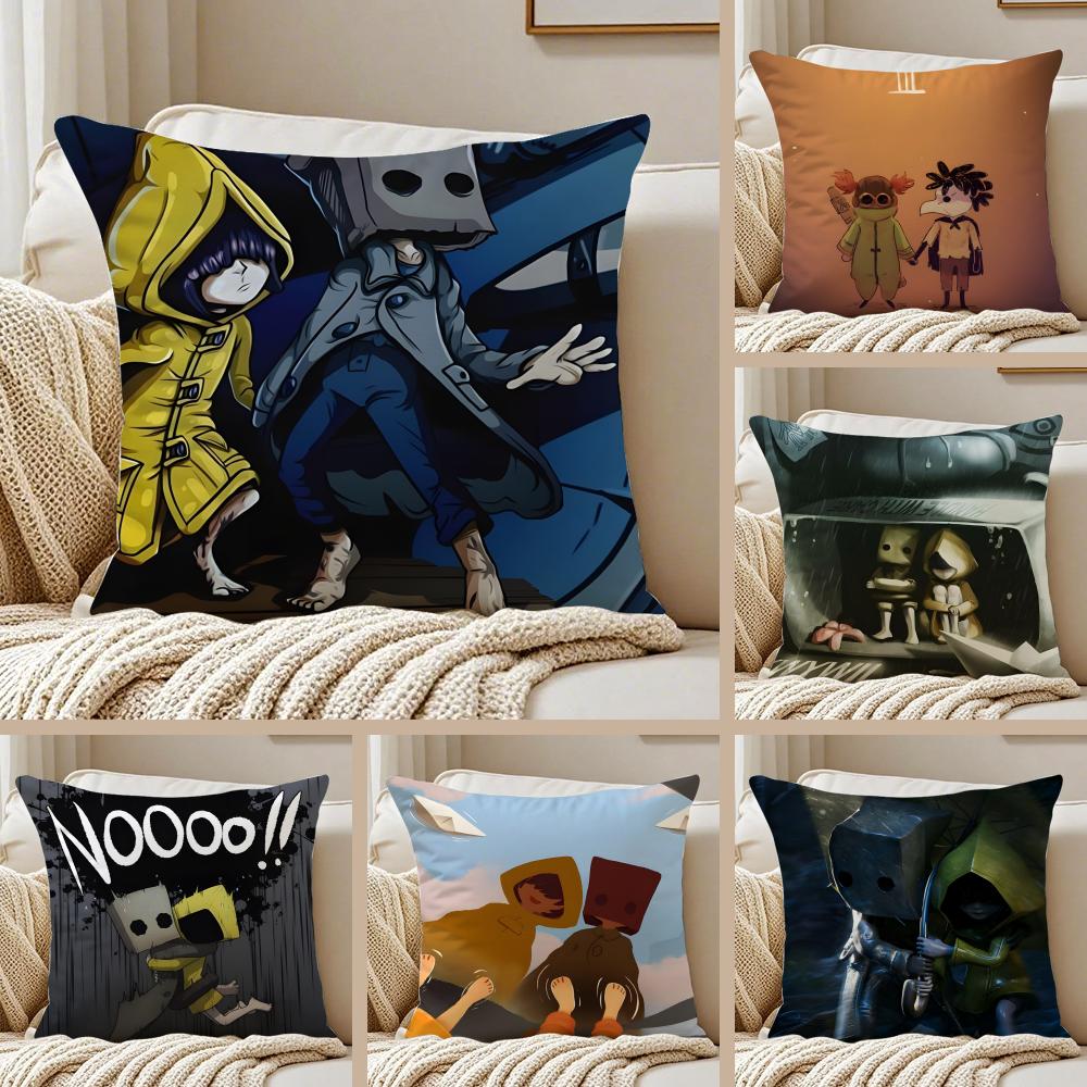 Swedish Game LLittle Nightmares Anime Game Cushion Cover Pillowcase Antidustmite Living Room Sofa Decor Cushion Room