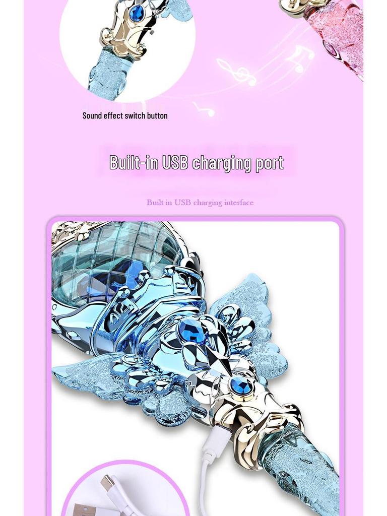 Enchanted Fairy Wand: Dreamy Luminous Scepter for Girls - Elsa Princess Lightsaber