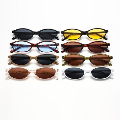 4pcs/6pcs New Small Frame Elliptical Sunglasses Women Simple Design Glasses Set Fashion Retro Sunglasses Unisex