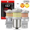 2 Stück P21W LED 1156 T20 W21/5W 7443 P21/5W T25 2000LM Autolampen 7440 BA15S BAY15D BAU15S PY21W Auto DRL Licht 1157 3157 Rückfahrblinker Bremslicht