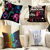 Band IImagineDDragons Cushion Cover Pillow Case Antidustmite Pillowcase Silky Short Plush Sofa Cushion Cover Hot