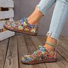 2025 summer new temperament platform foreign trade large size color casual national retro comfortable versatile board shoes