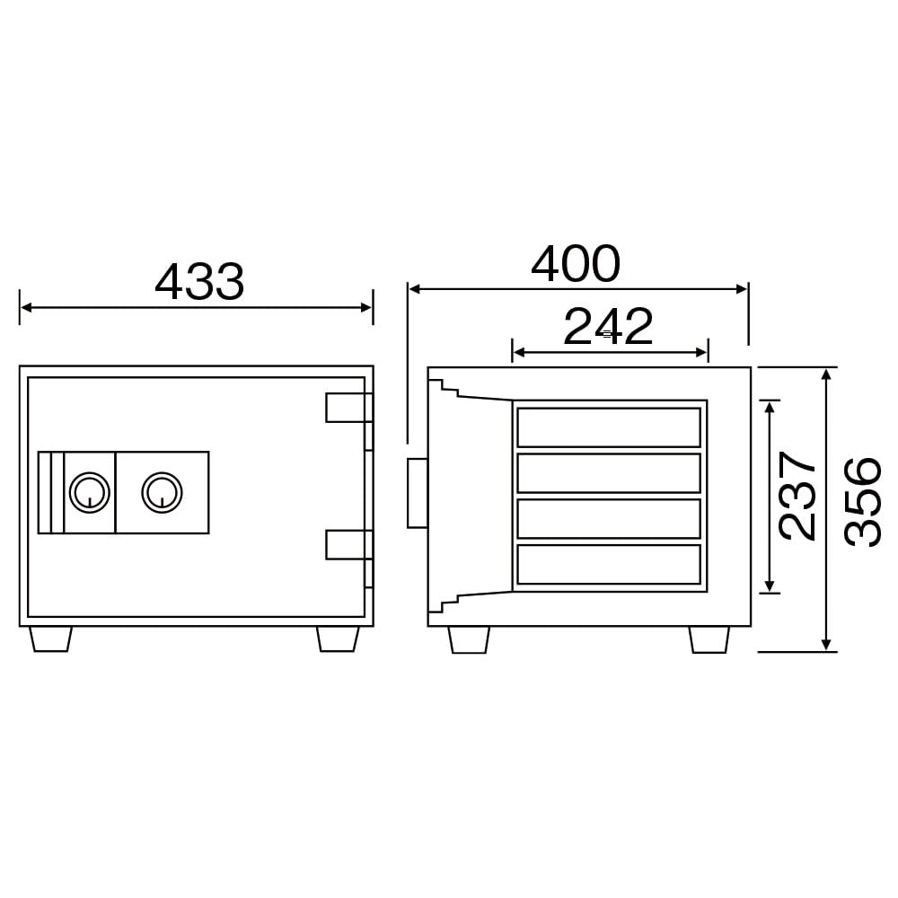 Diamond Safe Fireproof Safe 2 Key Type DW34-4