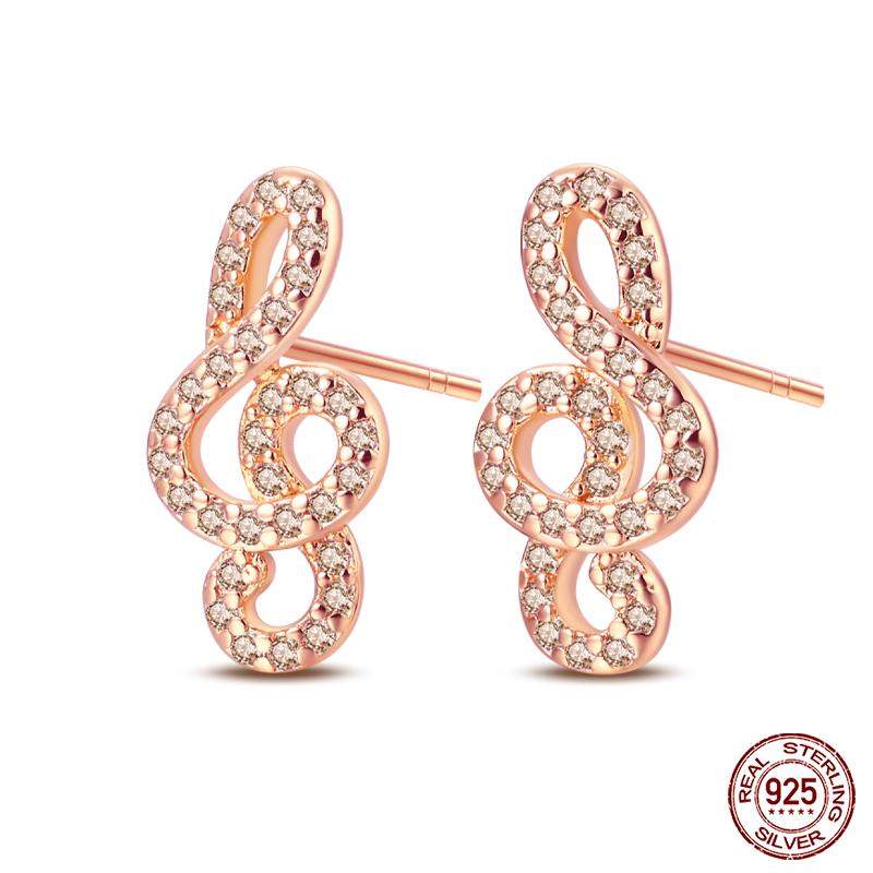 100% 925 Sterling Silver Rose Gold Heart Geometric Pave CZ Hoop Earrings For Women Wedding Engagement Birthday Jewelry Gift 2023